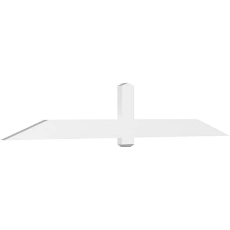 Ekena Millwork Eugene Architectural Grade PVC Gable Bracket, 108"W x 18"H x 2"D x 6"F, 4/12 Pitch GBP108X18X0206EUG00